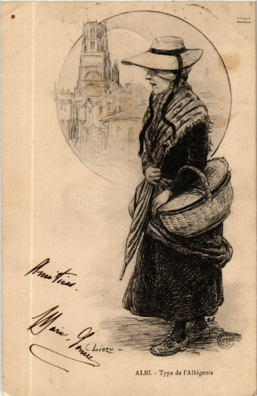 Carte postale ancienne Albi - Type de l'Albigeois à Albi