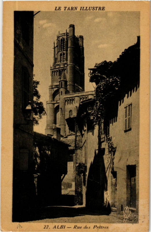 Carte postale ancienne Albi - Rue de Pretres à Albi