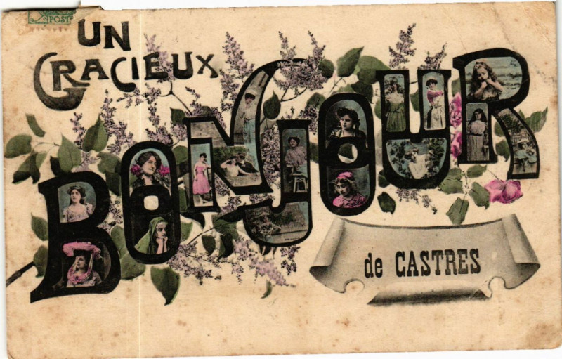 Carte postale ancienne Un Cracieux Bonjour de Castres à Castres