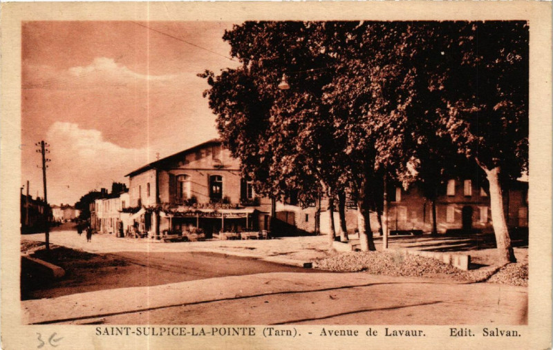 Carte postale ancienne Saint-Sulpice la Pointe - Avenue de Lavaur à Saint-Sulpice-la-Pointe
