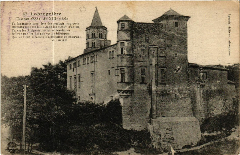 Carte postale ancienne Labruguire - Chateau feodal