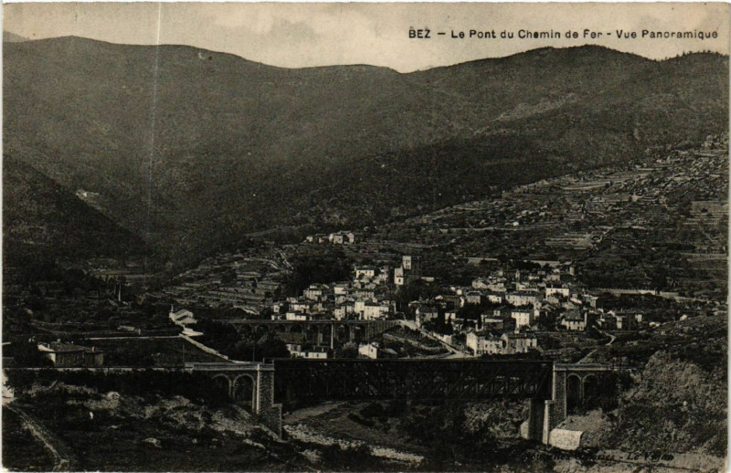 Carte postale ancienne Bez - Le Pont du Chemin de Fer