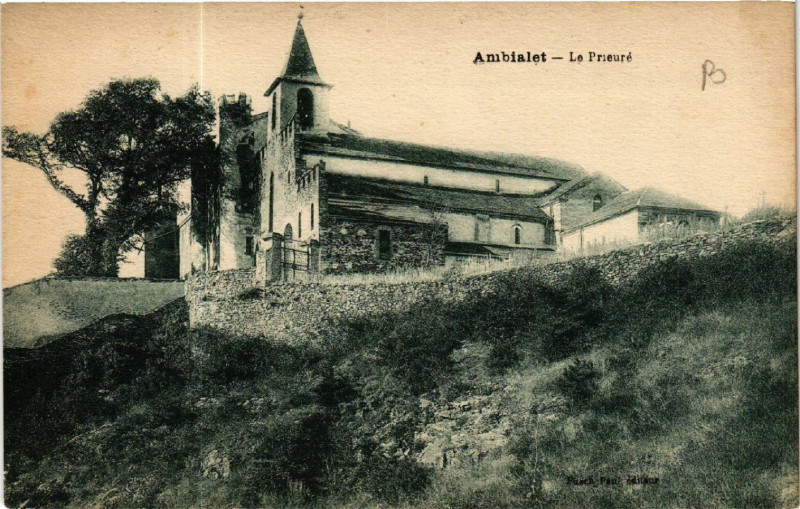 Carte postale ancienne Ambialet - Le Prieure à Ambialet