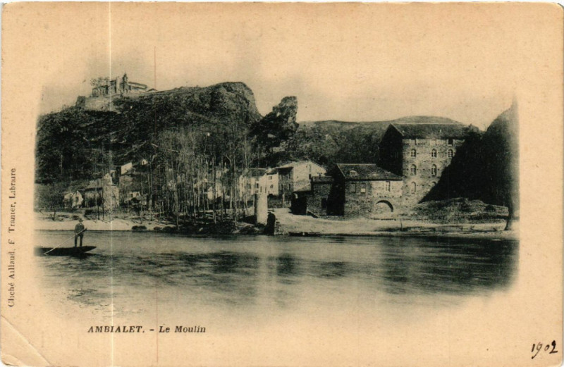 Carte postale ancienne Ambialet - Le Moulin à Ambialet