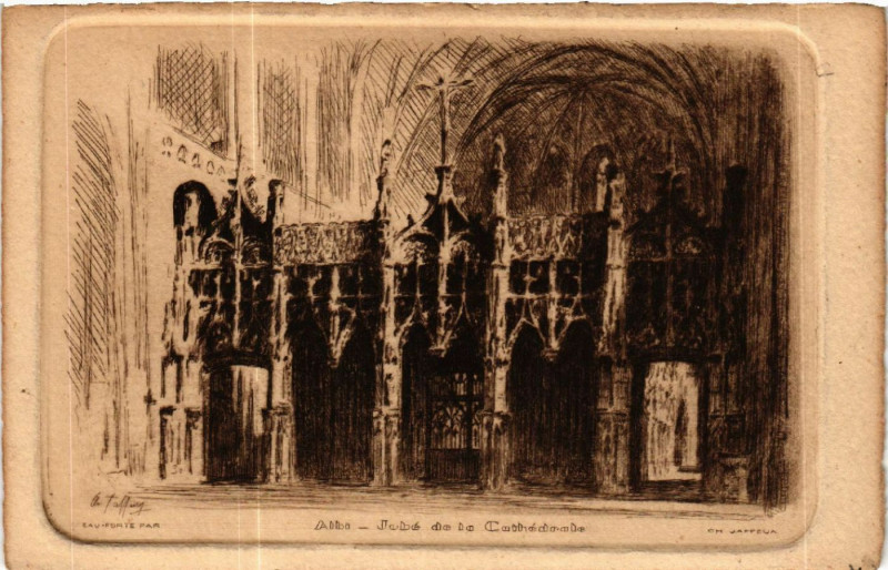 Carte postale ancienne Albi - Tue de la Cathédrale à Albi