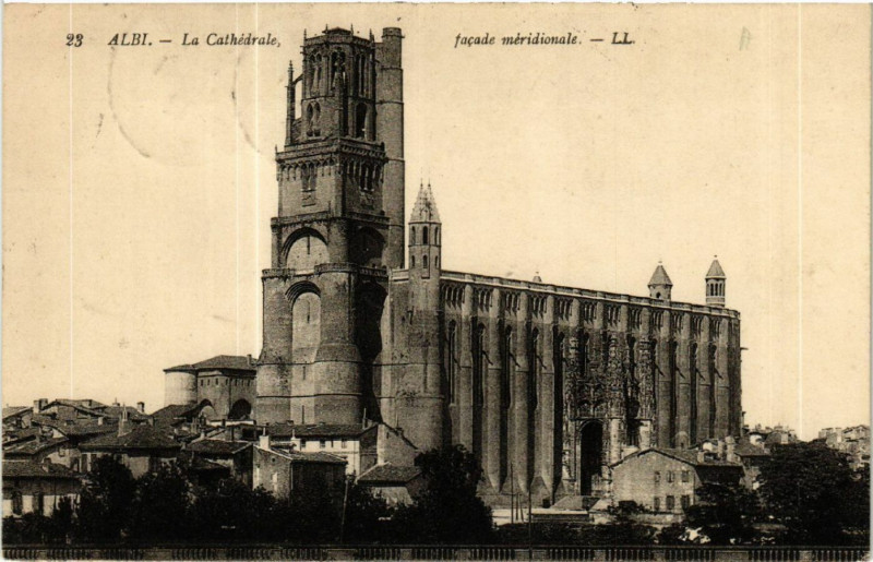 Carte postale ancienne Albi - La Cathédrale à Albi