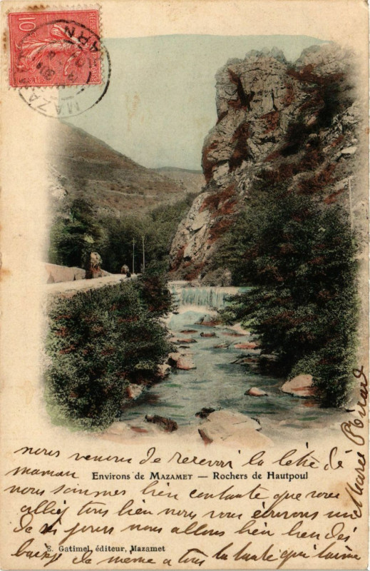 Carte postale ancienne Env. de Mazamet - Rochers de Hautpoul à Mazamet