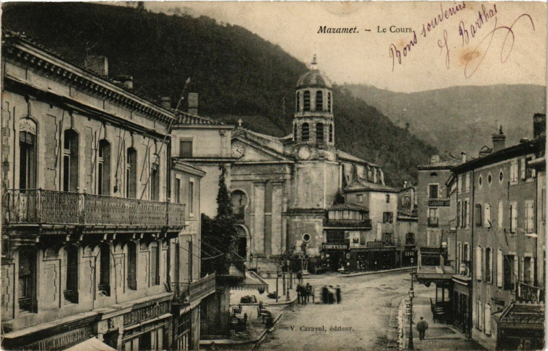 Carte postale ancienne Mazamet - Le Cours à Mazamet