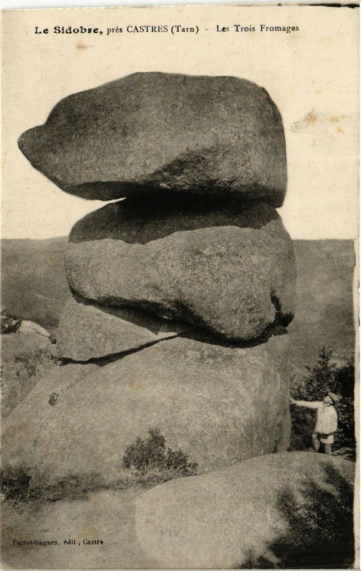 Carte postale ancienne Le Sidobre pres Castres - Les Trois Fromages à Castres