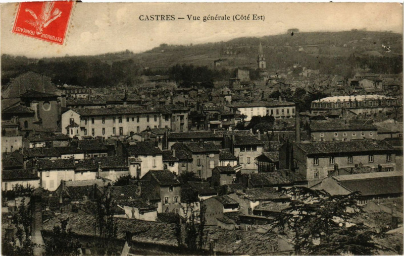 Carte postale ancienne Castres - Vue générale (Cote Est) à Castres