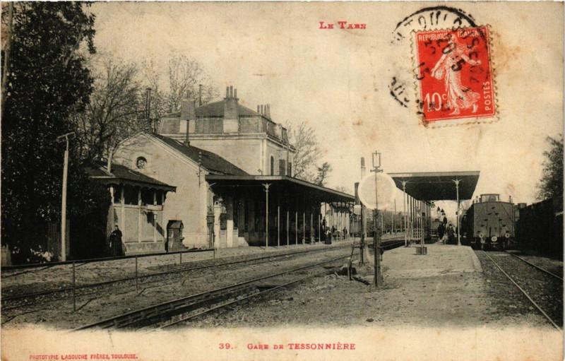 Carte postale ancienne Gare de Tessonniere