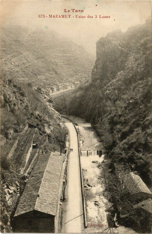 Carte postale ancienne Le Tarn Mazamet - Usine des 3 Lunes à Mazamet