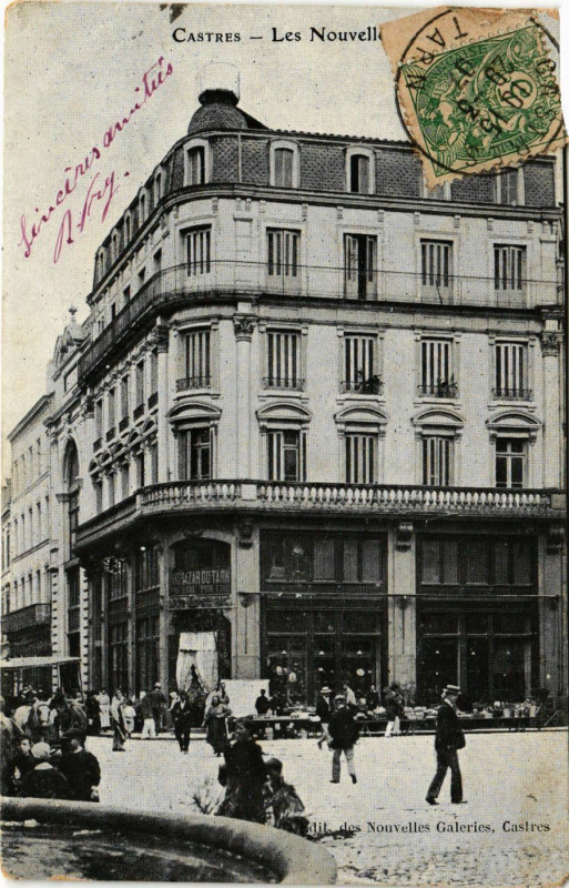 Carte postale ancienne Castres - Les Nouvelle à Castres