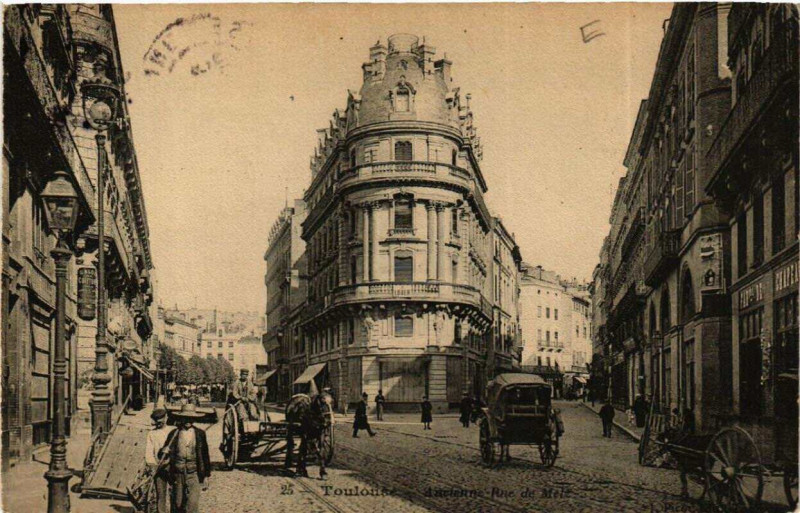 Carte postale ancienne Toulouse Ancienne - Rue de Metz à Toulouse