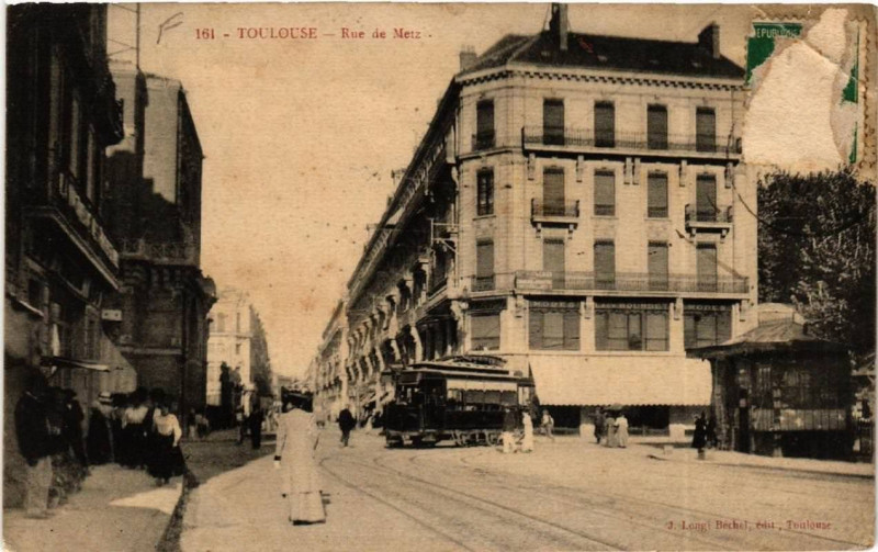 Carte postale ancienne Toulouse Rue de Metz à Toulouse