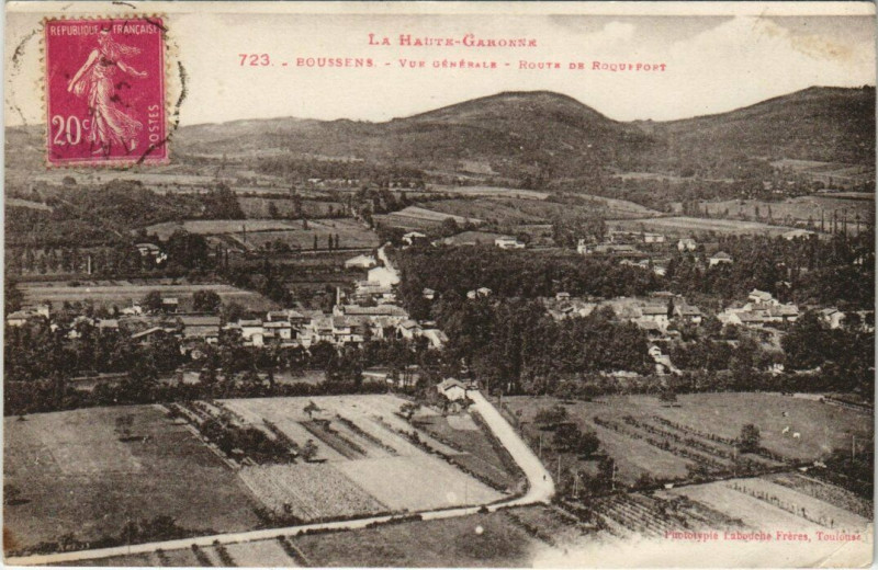 Carte postale ancienne Boussens - Vue Générale à Boussens