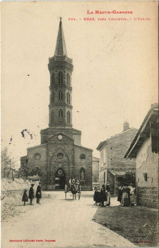 Carte postale ancienne Brax - L'Eglise à Brax