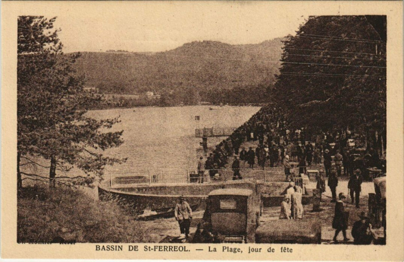 Carte postale ancienne Bassin de Saint-Ferreol - La Plage
