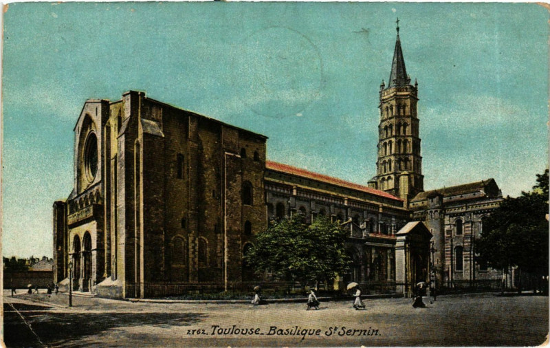 Carte postale ancienne Toulouse La Basilique Saint-Sernin à Toulouse