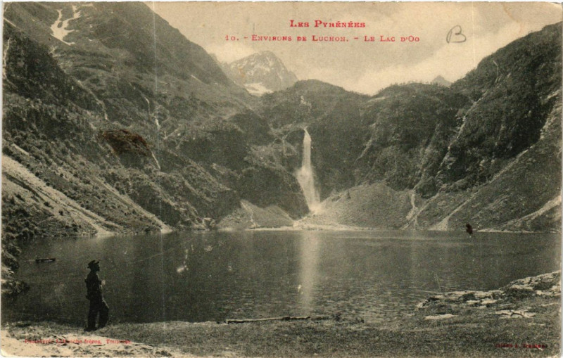 Carte postale ancienne Les Pyrénées - Env. de Luchon - Le Lac d'Or