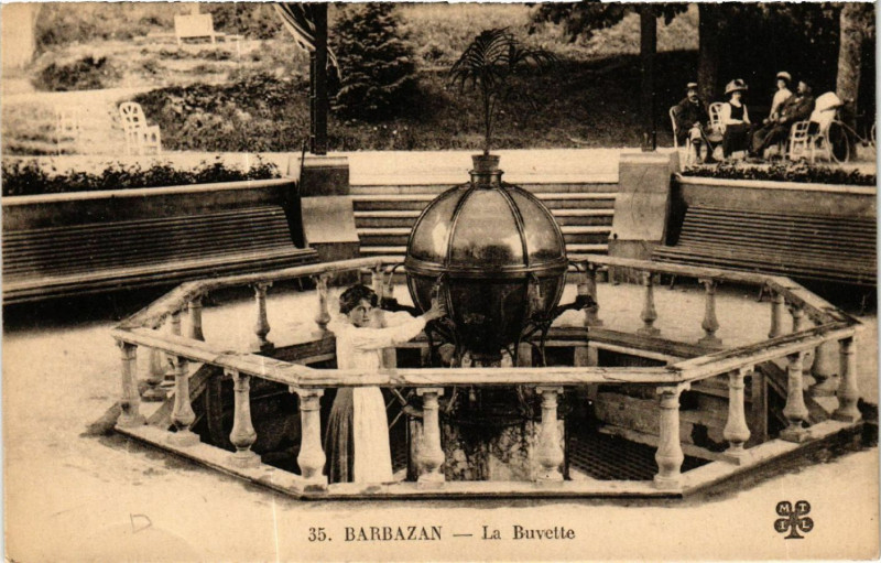Carte postale ancienne Barbazan - La Buvette à Barbazan