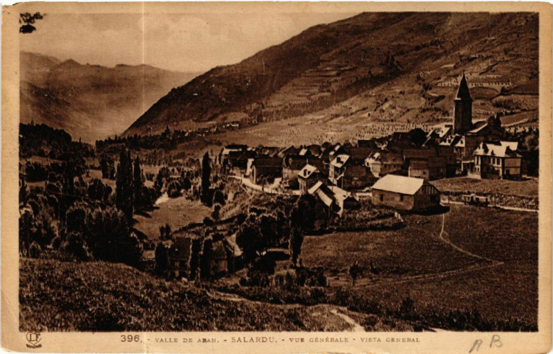 Carte postale ancienne Vallée de Aran - Vue générale - Vista General