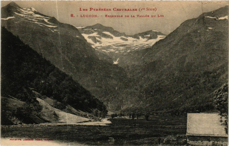 Carte postale ancienne Les Pyrénées Centrales - Luchon - Ensemble de la Vallée du Lys