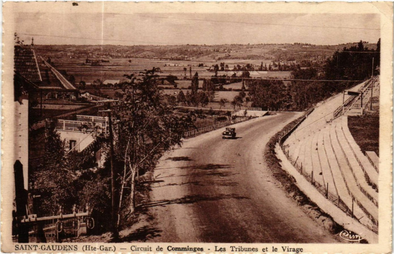 Carte postale ancienne Saint-Gaudens (Hte-Gar.) - Circuit de Comminges - Les Tribunes à Saint-Gaudens
