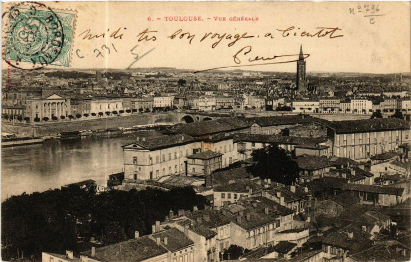 Carte postale ancienne Toulouse - Vue générale à Toulouse