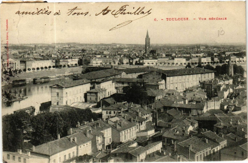 Carte postale ancienne Toulouse - Vue générale à Toulouse