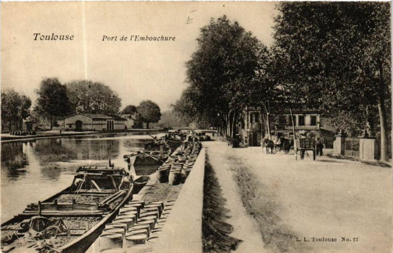 Carte postale ancienne Toulouse - Port de l'Embouchure à Toulouse