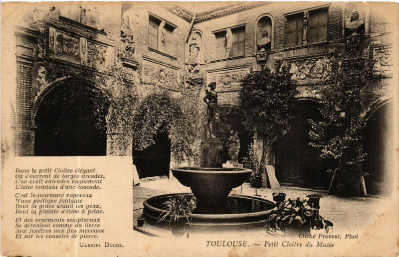 Carte postale ancienne Toulouse - Petit Cloitre du Musée à Toulouse