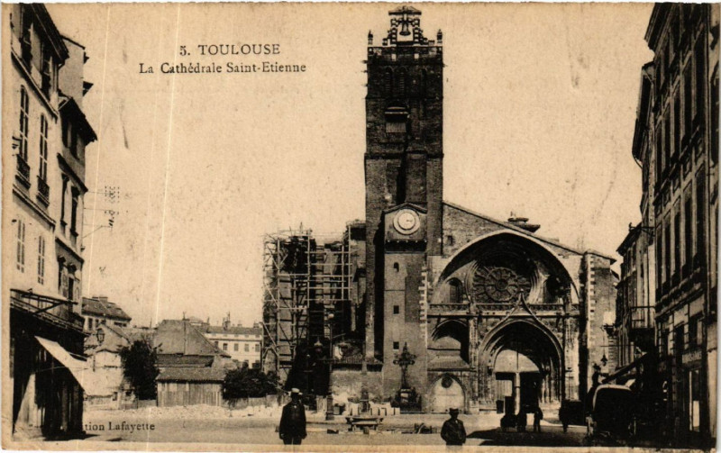 Carte postale ancienne Toulouse - La Cathédrale Saint-Etienne à Toulouse