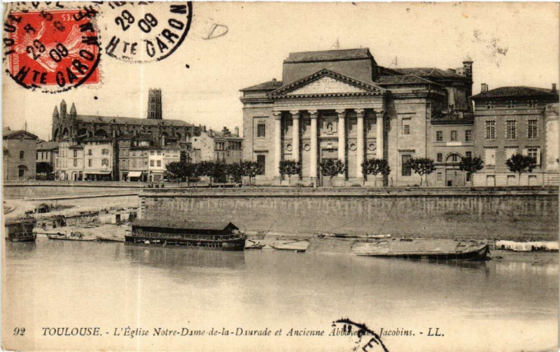 Carte postale ancienne Toulouse - L'Eglise Notre-Dame-de-la-Daurade et Ancienne Abbaye... à Toulouse