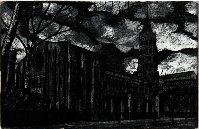 Carte postale ancienne Toulouse - L'Eglise Saint-Sernin à Toulouse