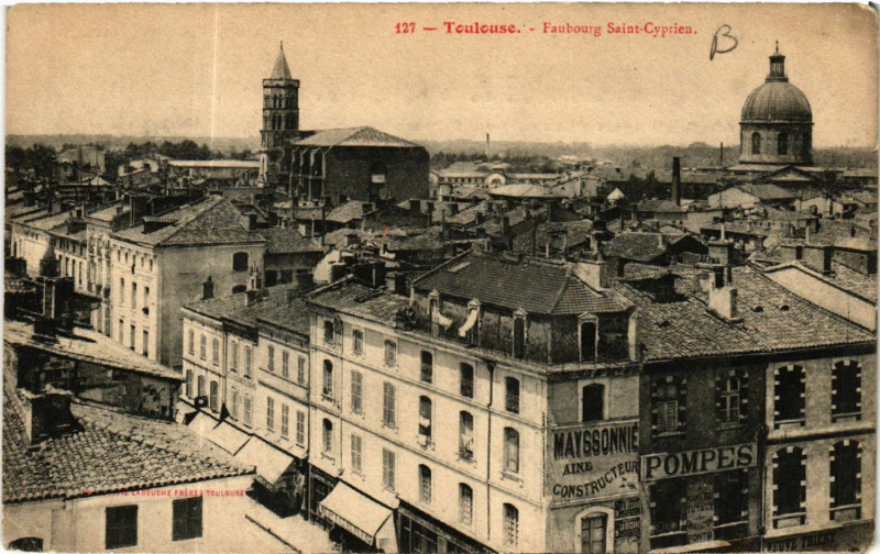 Carte postale ancienne Toulouse - Faubourg Saint-Cyprien à Toulouse