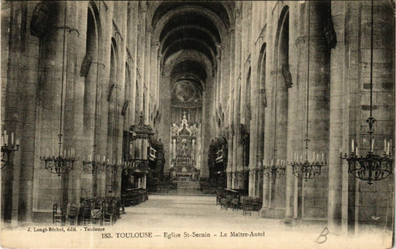 Carte postale ancienne Toulouse - Eglise Saint-Sernin - Le Maitre-Autel à Toulouse
