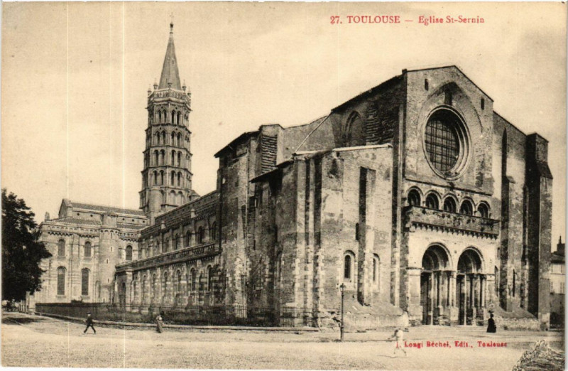 Carte postale ancienne Toulouse - Eglise Saint-Sernin à Toulouse