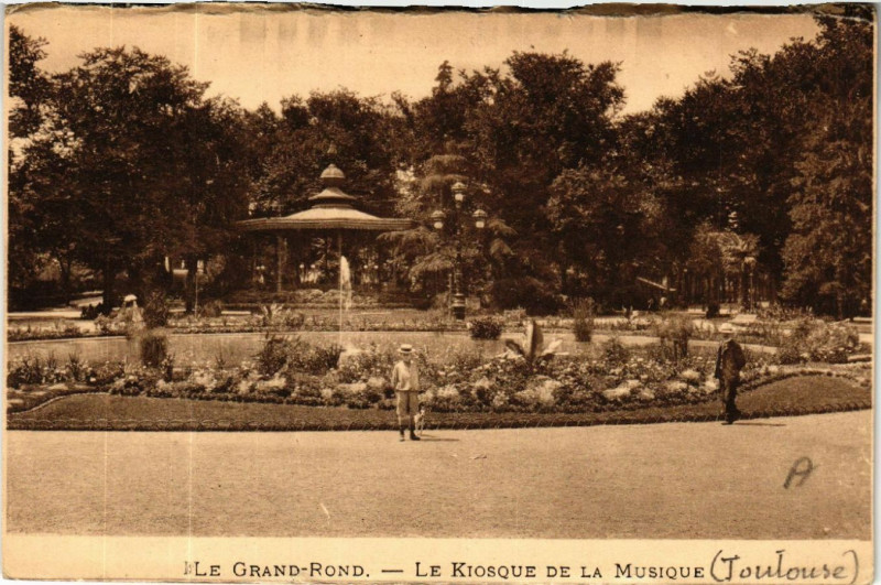 Carte postale ancienne Le Grand-Rond - Le Kiosque de la Musique (Toulouse) à Toulouse