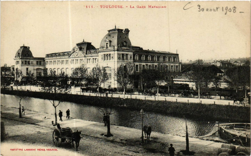 Carte postale ancienne Toulouse - La Gare Matabiau à Toulouse