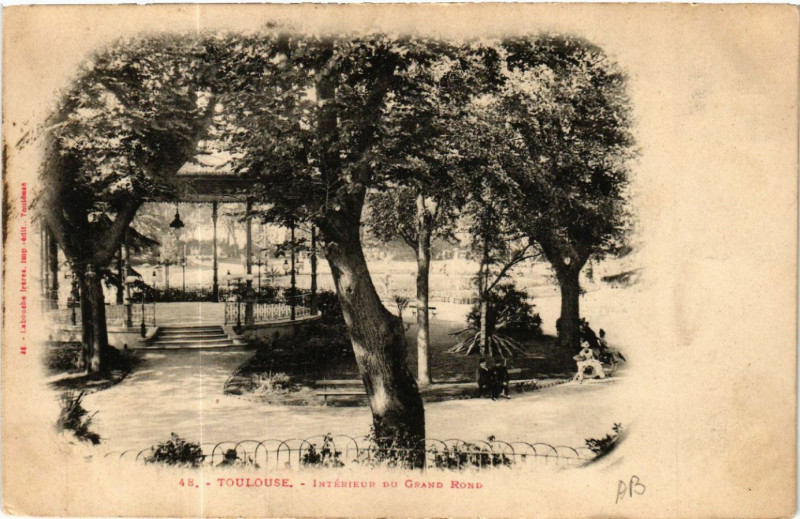 Carte postale ancienne Toulouse - Intérieur du Grand Rond à Toulouse