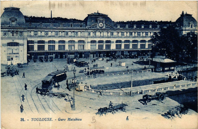 Carte postale ancienne Toulouse - Gare Marabiau à Toulouse