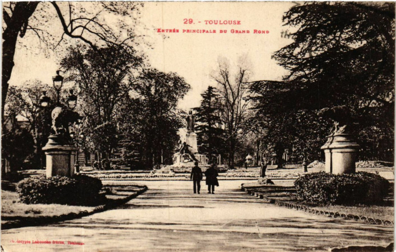 Carte postale ancienne Toulouse - Entrée Principale du Grand Rond à Toulouse