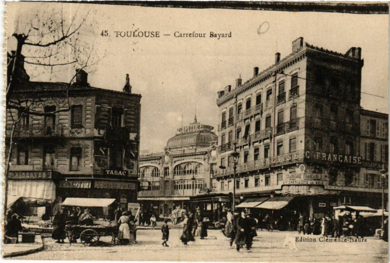 Carte postale ancienne Toulouse - Carrefour Bayard à Toulouse