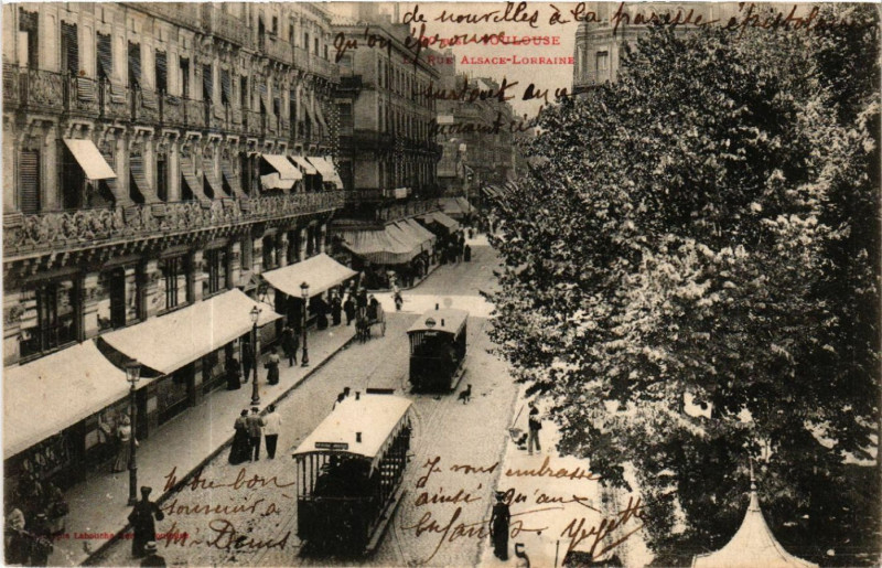 Carte postale ancienne Toulouse - Rue Alsace-Lorraine à Toulouse