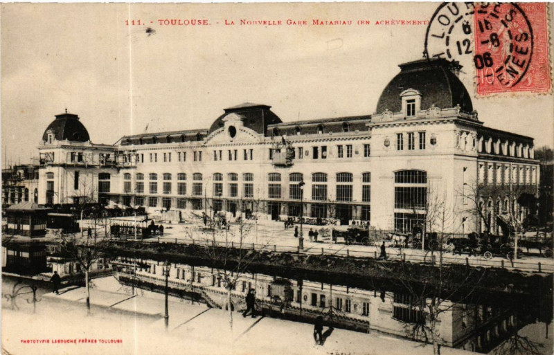 Carte postale ancienne Toulouse - La Nouvelle Gare Matabiau (En Achavement) à Toulouse