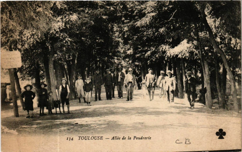 Carte postale ancienne Toulouse - Allée de la Podrerie à Toulouse