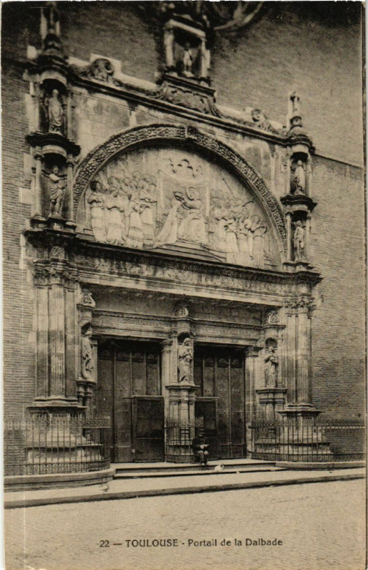 Carte postale ancienne Toulouse - Portail de la Dalbade à Toulouse