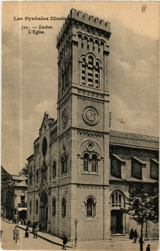 Carte postale ancienne Les Pyrénées Illustré - Luchon - L'Eglise