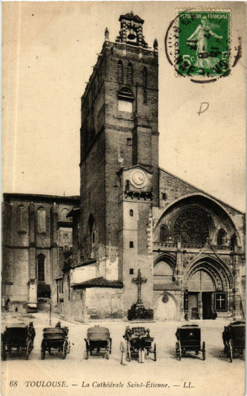 Carte postale ancienne Toulouse - La Cathédrale Saint-Etienne à Toulouse
